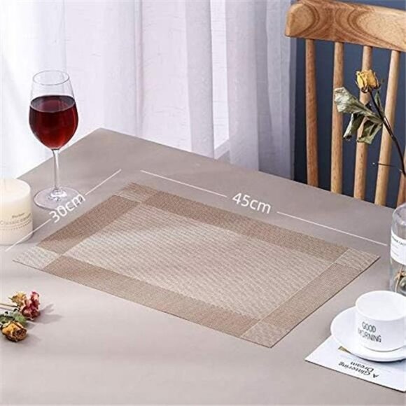 Placemats, Place Mats for Kitchen Dining Table, Heat-Resistant Anti-Skid Stain - Picture 4 of 7